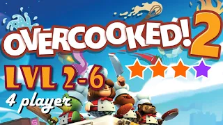 Overcooked 2 Level 2-6 4 stars 4 Player Co-op (Completed)