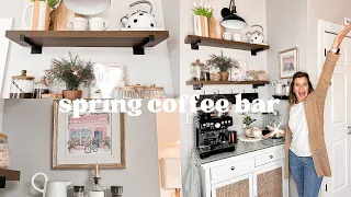 SPRING KITCHEN DECORATE WITH ME 2024 PART 1| SPRING COFFEE BAR DECORATING IDEAS