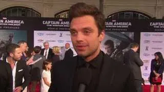 Captain America: The Winter Soldier: Sebastian Stan "Bucky Barnes" Movie Premiere Interview