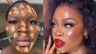 Bomb Nigerian 👉😱 Makeup And Gele Transformation / Cirurgia Plastica 💉😳🔥Makeup Tutorial