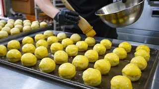 Amazing! Salted Egg Yolk Pastry Making - Taiwanese Street Food