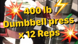 200lb Incline Dumbbell press !  X 12 REPS 💥 💪🏼 🥩 🍰