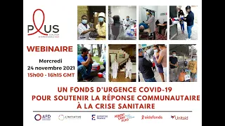 Webinaire : un fonds d'urgence COVID-19 pour soutenir la réponse communautaire à la crise sanitaire