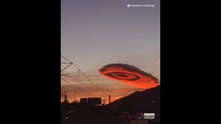 Spooky UFO-like cloud seen in Turkey