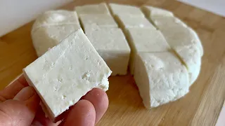 The Easiest Unleavened Cheese 🧀 Making at Home - All You Need is 1 Glass of Vinegar‼️