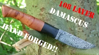 Knife making - Hand forged Damascus knife