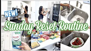 *NEW* SUNDAY RESET ROUTINE | CLEAN & GROCERY RESTOCK | CLEANING MOTIVATION