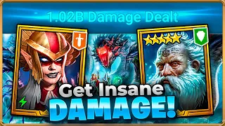 Get 1+ BILLION DAMAGE In HYDRA Clan Boss! Raid Shadow Legends Yannica + Wixwell