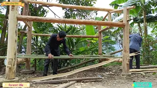 Creative ways of forest people making houses