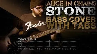 "Stone" - Alice in Chains | Bass w/ Tabs (HD Cover | 1080p)