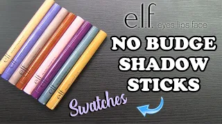 *NEW* elf No Budge Shadow Sticks // Swatches & Review