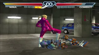 Tekken 4 Nina pink humiliate Combot parking Area stage