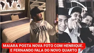 MAIARA POSTA FOTO COM HENRIQUE E FERNANDO MOSTRA SEU QUARTO, APÓS FIM DO ROMANCE