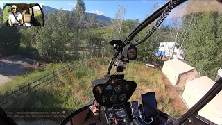 Helicopter Orchard Departure with Narrated Startup and Landing