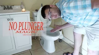 How to unclog a toilet with NO PLUNGER