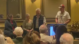 Shirley Muldowney and John Force at the Motorsports HOF