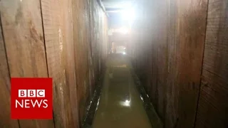 Mexican drug lord El Chapo's 'wardrobe tunnel' - BBC News