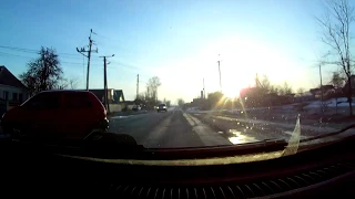 Занесло автомобиль Трасса H07 с.Красиловка 18.02.19