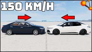 CAMRY V55 vs CAMRY V70! 150 Km/H CRASH TEST! - BeamNg Drive