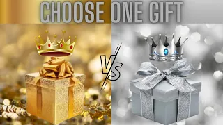 GOLDEN VS SILVER CHALLENGE [CHOOSE ONE GIFT] CHOOSE FAVOURITE COLOUR -[EntertainMe TV]