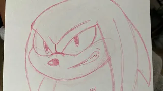 HOW TO DRAW KNUCKLES - SONIC THE HEDGEHOG 😎 #shorts