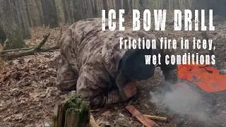 Ice Bow Drill: Create Friction Fire in Icey, Wet Conditions