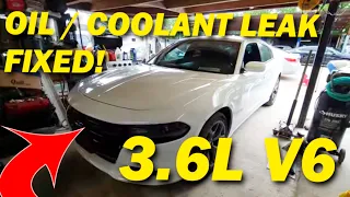 2011-2023 DODGE CHARGER CHRYSLER 300 3.6L V6 OIL COOLER REPLACEMENT OIL AND COOLANT LEAK FIXED FAST!