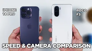 iPhone 14 Pro vs POCO F3 SPEED TEST & CAMERA Comparison | Zeibiz