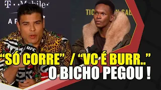 ISRAEL ADESANYA CHAMOU BORRACHINHA DE BURRO EM ENTREVISTA QUENTE / BELLATOR 244/ EDGAR BATEU O PESO