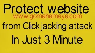 Protect Your Website from Clickjacking attack using .htacess