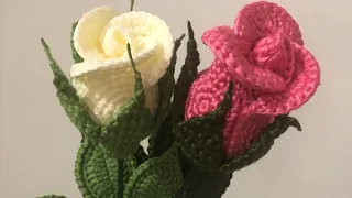 Crochet rose. How to crochet small rose. Роза крючком. Video#2