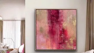 Large abstract acrylic painting