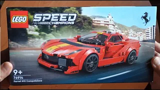 LEGO Speed Champions 76914 Ferrari 812 Competizione. Unboxing and slow pace building.