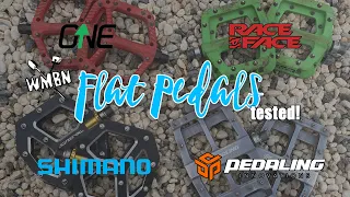 Flat Pedals Tested | Race Face Chester, Pedaling Innovations, Shimano Saint, One Up Components!