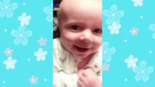 Funny baby trying to say the first word The cutest baby says "I love you"