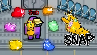 THANOS SNAP in Among Us ft LazarBeam! (Infinity Stones Mod)