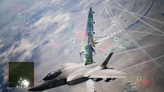 Ace Combat 7 Mission 12 Stonehenge Defensive F -35C Gameplay