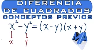 Factorización por diferencia de cuadrados conceptos previos