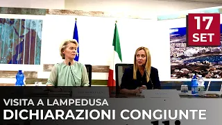 Lampedusa, dichiarazioni Meloni - von der Leyen