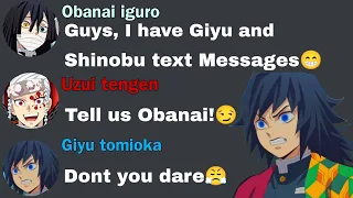 If Obanai finds Giyu and Shinobu Text Messages 🥵|Demon slayer