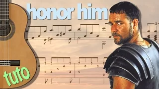 TUTO GLADIATOR - HONOR HIM - Guitar FingerStyle