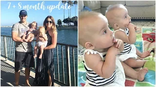 Twins 7 + 8 Month Update: June and Violet | Kendra Atkins