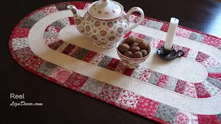 Patchwork tablecloth - Combination of patterns Reel, Drunkards Path, DP Rainbow and Triangl STAR