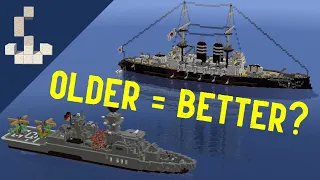 Minecraft Warship Battle Mikasa VS Braunschweig | Minecraft Battleship Naval Ship Battle