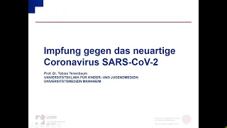 Corona-Impfung - Informationen von Prof. Dr. med. Tobias Tenenbaum