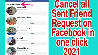 cancel all sent friend request on facebook in one click 2021