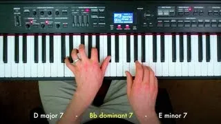 HOW TO PLAY OYE COMA VA: Jazz Piano Chords Lesson