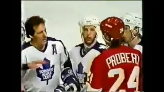 Red Wings - Maple Leafs rough stuff 4/9/88