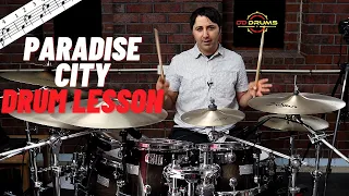 How to play Paradise City on Drums - Guns n Roses - Drum Lesson