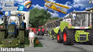 New Map, Buying EQUIPEMENT and Harvesting GRASS SILAGE│Terschelling│FS 22│Timelapse 1